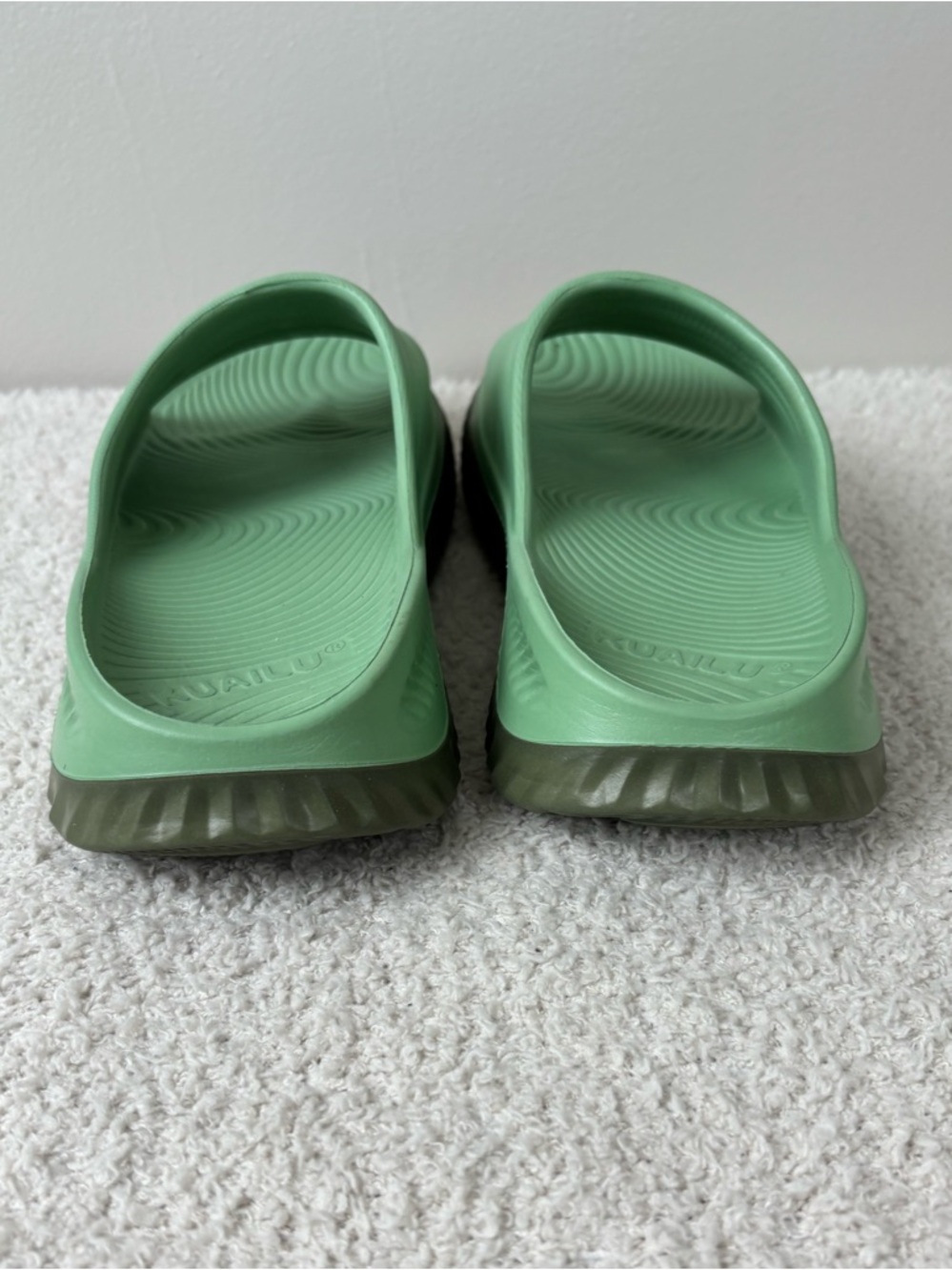 Kuailu Sandals Womens 10 Green Lightweight Recovery Platform Comfort Slides - Picture 8 of 11